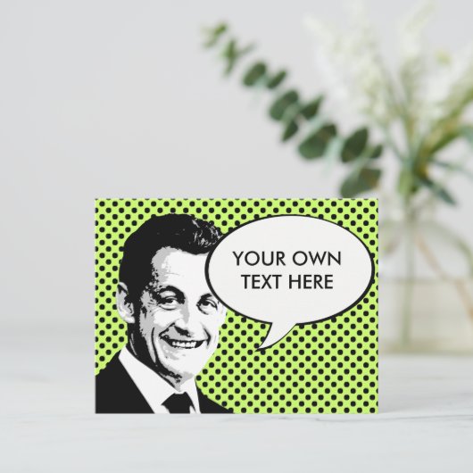 Nicolas Sarkozy Postkarte (Stehend Vorderseite)