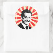 Nicolas Sarkozy Runder Aufkleber (Tasche)