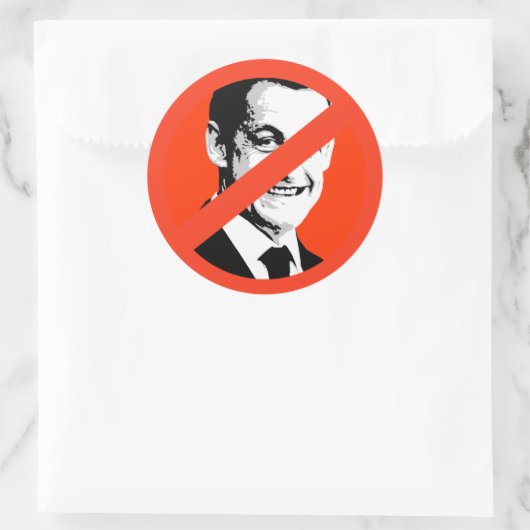 Nicolas Sarkozy Runder Aufkleber (Tasche)