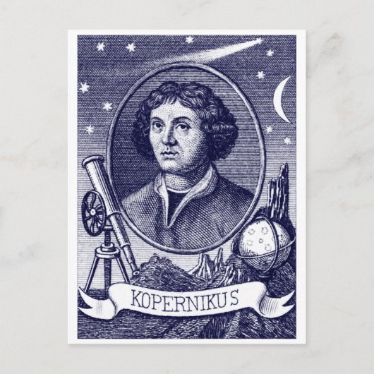 Nicolaus Copernicus Postkarte (Vorderseite)