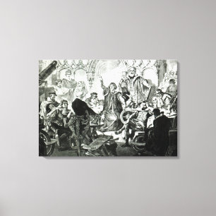 Nicolaus Kopernicus erläutert seine Theorie Leinwanddruck