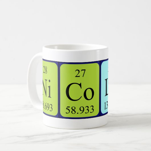 Nicolay Periodenname Tasse (Vorderseite Links)