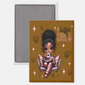 Nicole Coffee Books Magnet (Vorderseite/Rückseite)