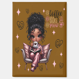 Nicole Coffee Books Magnet