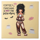 Nicole Coffee & Mascara Keramik Tile Fliese (Vorderseite)