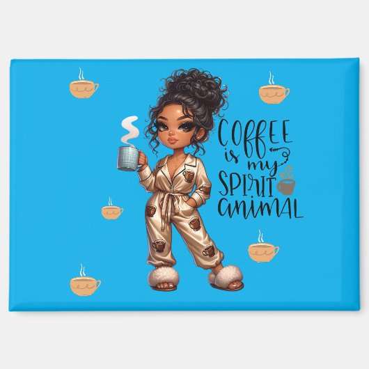 Nicole Coffee Spirit Animal Magnet (Vorderseite)