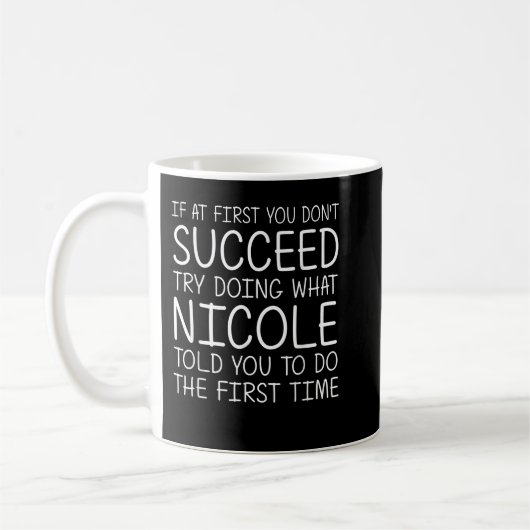 NICOLE Gift Name Personalized Birthday Funny Chris Kaffeetasse (Links)