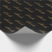 Nicole gold Design Lettering Geschenkpapier (Ecke)