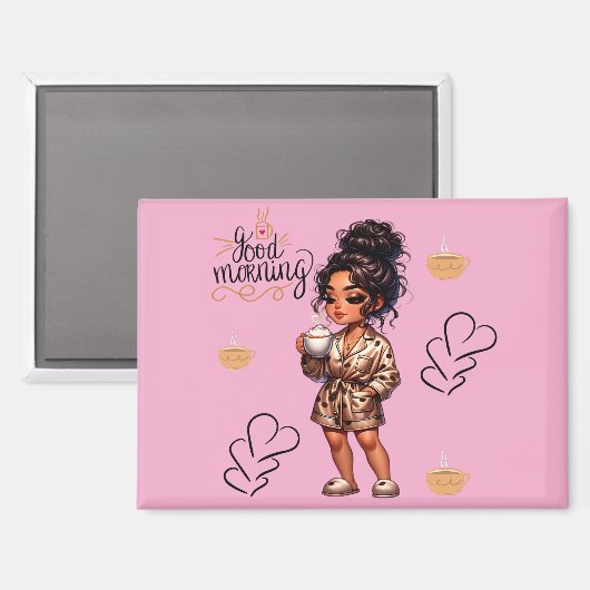 Nicole Good Morgencoffee Magnet (Vorderseite/Rückseite)