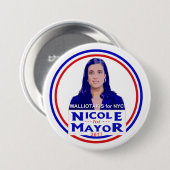 Nicole Malliotakis für NYC Bürgermeister Button (Vorne & Hinten)