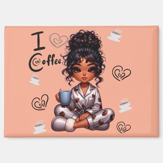 Nicole Mornin I Liebe Coffee Magnet (Vorderseite)