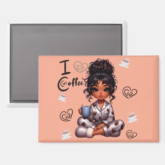 Nicole Mornin I Liebe Coffee Magnet (Vorderseite/Rückseite)