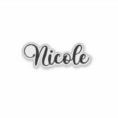 Nicole Name - Handgeschriebene Kalligrafie Aufkleber (Vorderseite)
