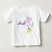 Nicole, Name mit Kätzchen, Baby T-shirt (Vorderseite)