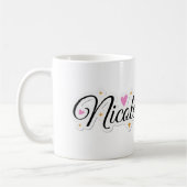 Nicole Name niedlich Design Kaffeetasse (Links)