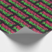 Nicole Vorname Name Graffiti red green Geschenkpapier (Ecke)