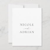 Nicole White Elegant Wedding Dankeskarte (Vorderseite)