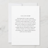 Nicole White Elegant Wedding Einladung (Rückseite)