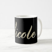 Nicole white gold Handwriting Tasse Kaffeetasse (VorderseiteRechts)