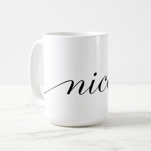 Nicolepersonalisierte Namenskaffee-Tasse - Kaffeetasse (Vorderseite Links)