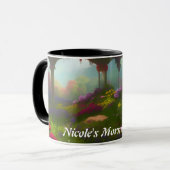 Nicole's Morning Tea Personalisiert anpassbar Tasse (Vorderseite Links)