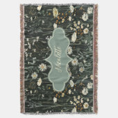 Nicolette Dark Daisy Floral Decke (Vorderseite Vertikal)
