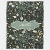Nicolette Dark Daisy Floral Fleecedecke (Vorderseite)