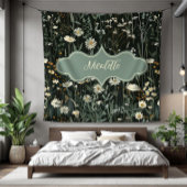 Nicolette Dark Daisy Floral Fleecedecke