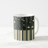 Nicolette Dark Daisy Floral Striped Kaffeetasse (VorderseiteRechts)