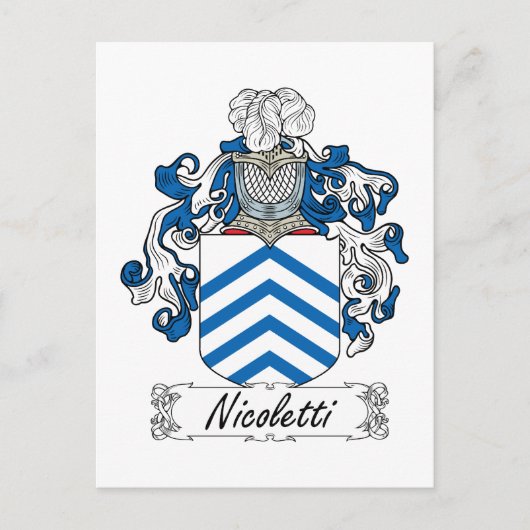 Nicoletti Familienwappen Postkarte (Vorderseite)