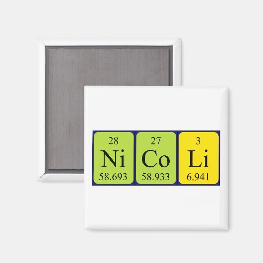 Nicoli Periodenmagnet Magnet (Vorderseite/Rückseite)