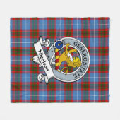 Nicolson Clan Abzeichen Tartan Kariert Fleecedecke (Vorderseite (Horizontal))