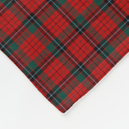 Nicolson Clan Red, Black and Green Tartan Fleecedecke