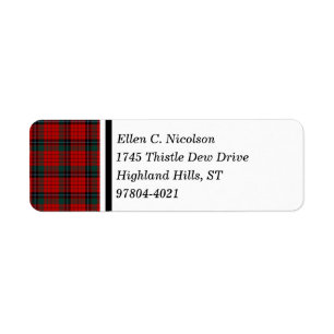 Nicolson Clan Red und Black Scottish Tartan