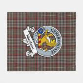 Nicolson Hunting geathered Clan Abzeichen Tartan K Fleecedecke (Vorderseite (Horizontal))