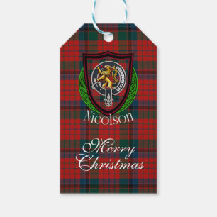 Nicolson-Schottischer-Clan-Tartan & Wappen Geschenkanhänger