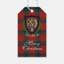 Nicolson Scottish Clan Tartan & Crest Geschenkanhänger