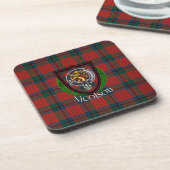 Nicolson Scottish Clan Tartan & Crest Getränkeuntersetzer (Linke Seite)