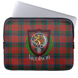 Nicolson Scottish Clan Tartan & Crest Laptopschutzhülle