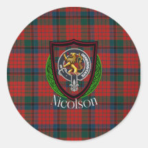 Nicolson Scottish Clan Tartan & Crest