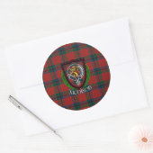 Nicolson Scottish Clan Tartan & Crest Runder Aufkleber (Umschlag)