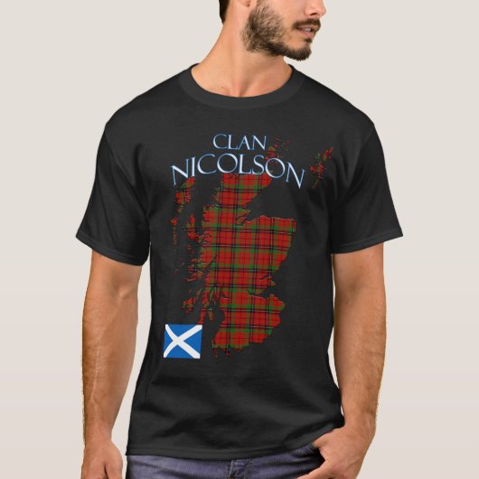 Nicolson Scottish Clan Tartan Scotland T-Shirt (Vorderseite)