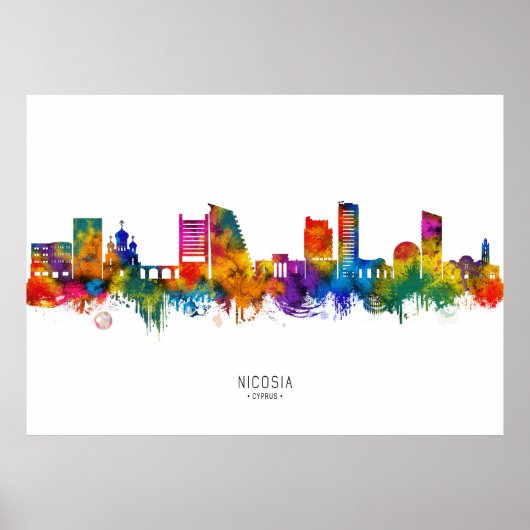 Nicosia Cyprus Skyline Poster (Vorne)