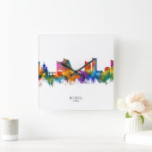 Nicosia Cyprus Skyline Quadratische Wanduhr (Zuhause)