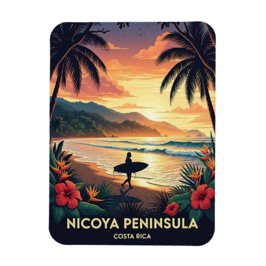 Nicoya Halbinsel Costa Rica Travel Magnet (Vertikal)