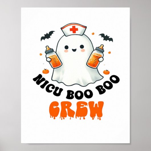 Nicu boo boo Crew halloween, Nicu Boo Crew Funny N Poster (Vorne)