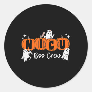 Nicu Boo Crew Ghost Pumpkin Costume NICU Nurse Hal Runder Aufkleber