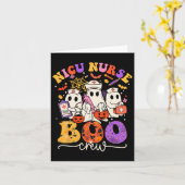 Nicu Boo Crew Kostüm Funny Nurse Ghost Halloween Karte (Gelbe Blume)