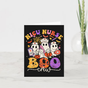 Nicu Boo Crew Kostüm Funny Nurse Ghost Halloween Karte