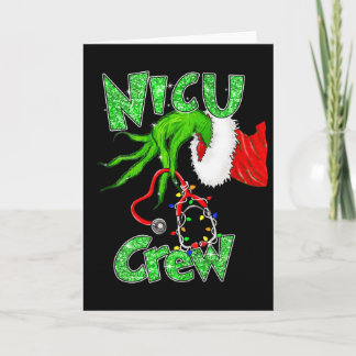 Nicu Crew Nurse Merry Christmas Stethoscope Xmas P Karte